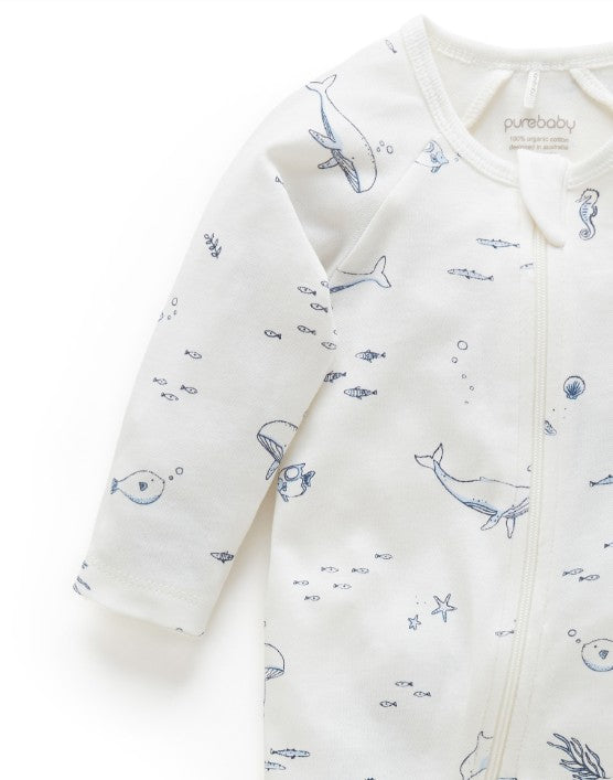 "Purebaby" - Premie Zip Growsuits (00000's)