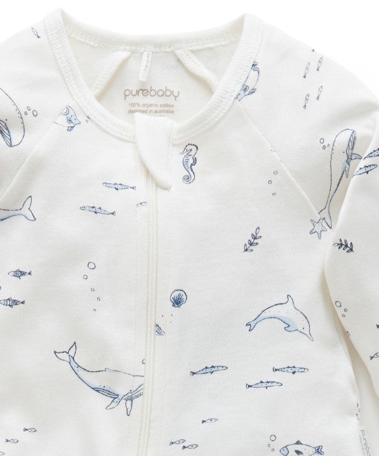 "Purebaby" - Premie Zip Growsuits (00000's)