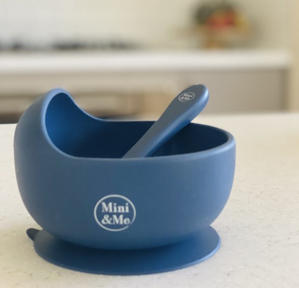 "Mini & Me" - Silicone Wave Bowl & Spoon Set