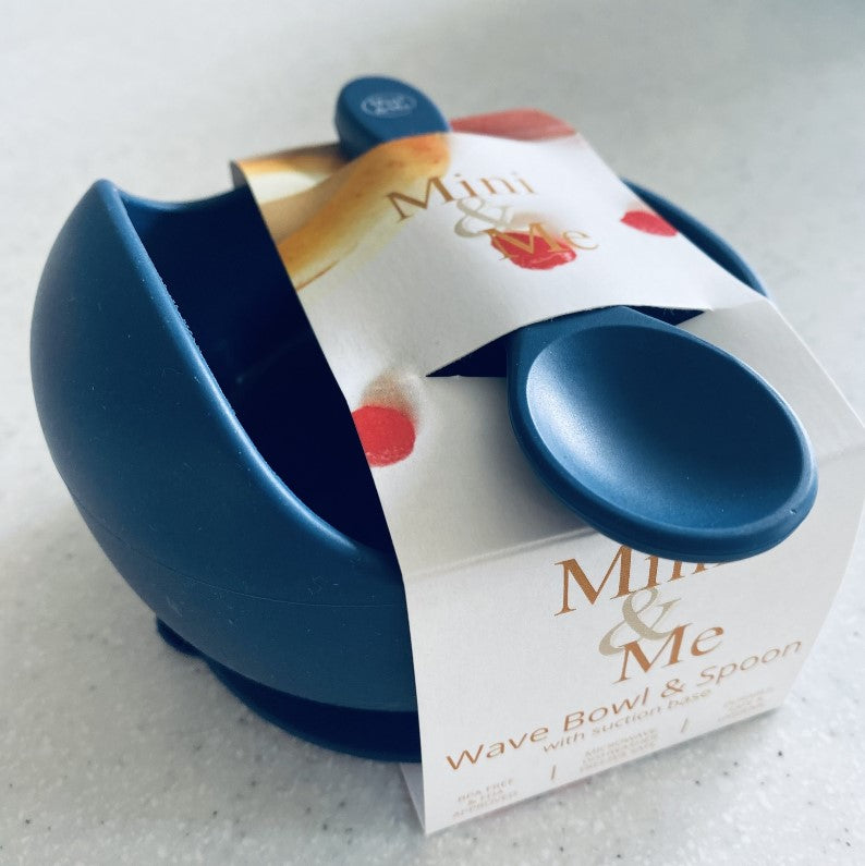 "Mini & Me" - Silicone Wave Bowl & Spoon Set