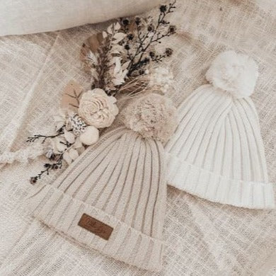 "Little B's Nursery" - Ribbed Beanie - Honey