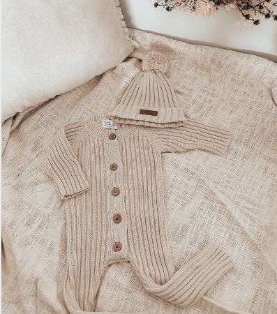 "Little B's Nursery" - Ribbed Beanie - Honey