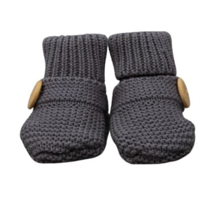 "Korango" - Knitted Button Booties