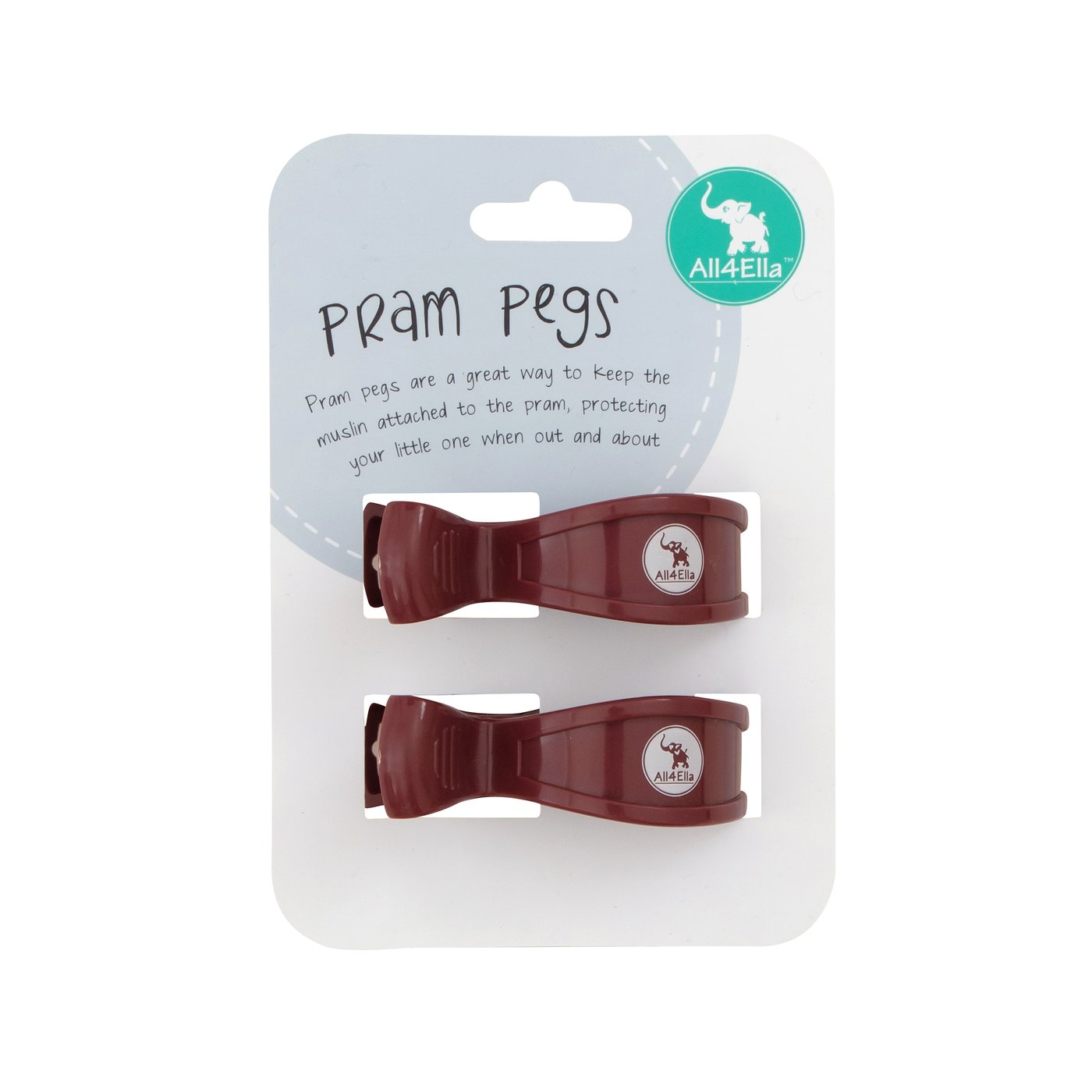 "All4Ella" - Pram Pegs - 2 Pack