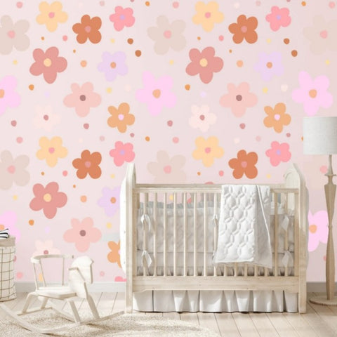 "Polka Prints" - Candy Flowers Wall Decal