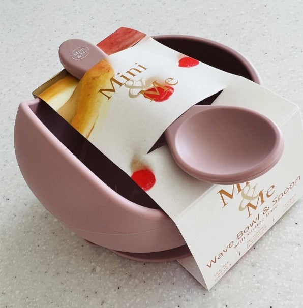 "Mini & Me" - Silicone Wave Bowl & Spoon Set