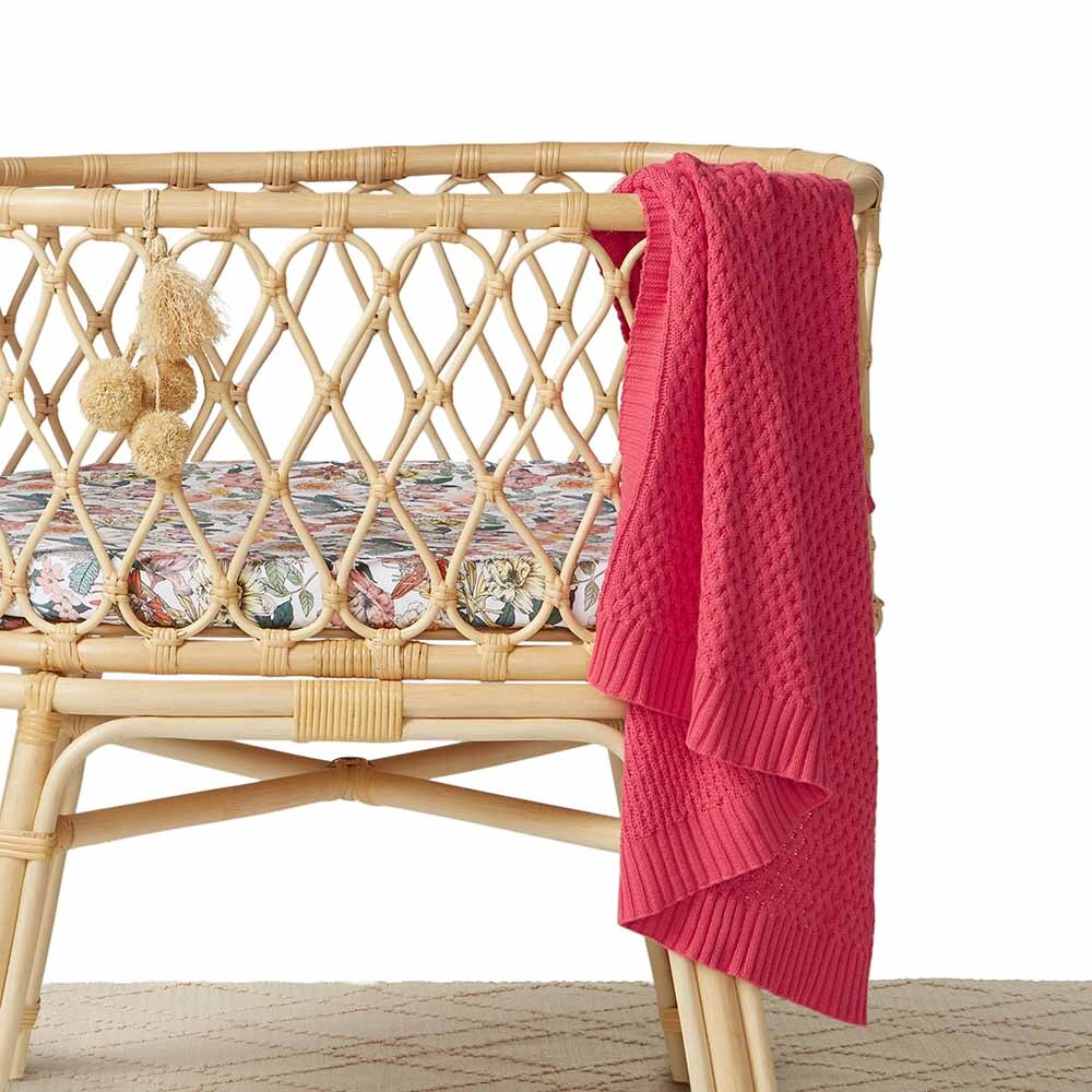 "Snuggle Hunny" - Diamond Knit Baby Blanket