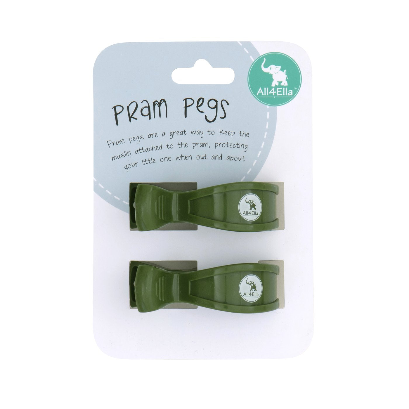 "All4Ella" - Pram Pegs - 2 Pack