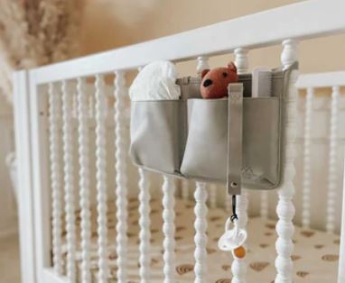 "3 Little Crowns" - Vegan Leather Cot Organisers