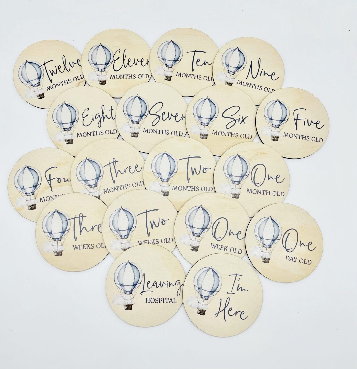 "Timber Tinkers" - Hot Air Balloon Milestone Plaques