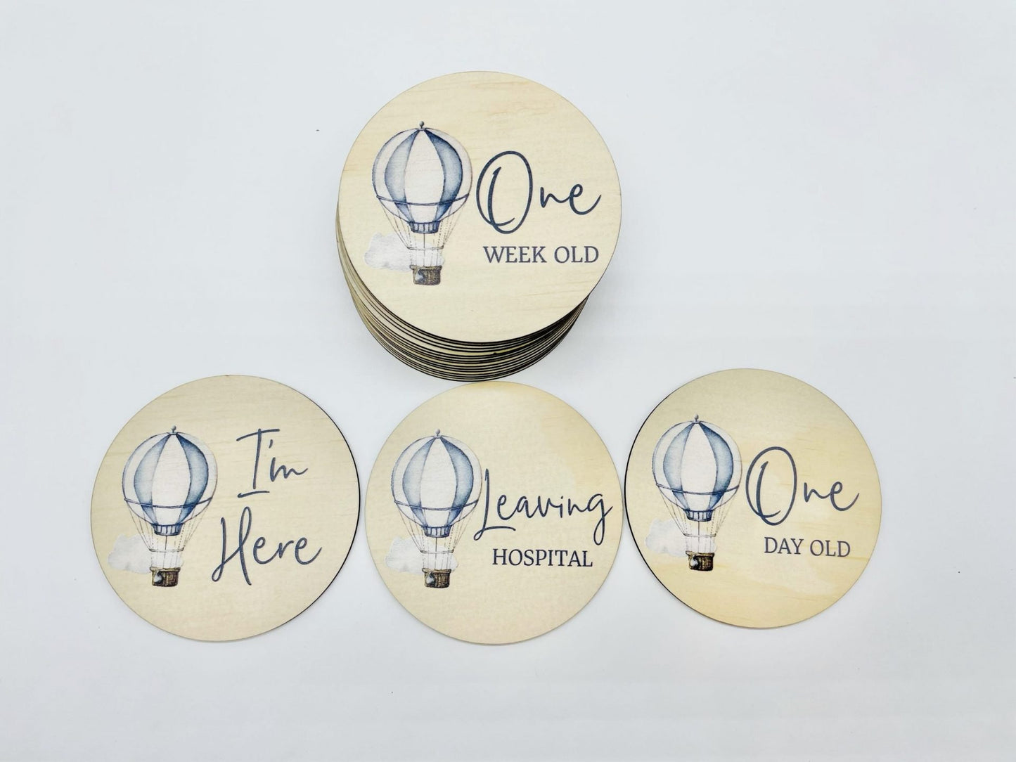 "Timber Tinkers" - Hot Air Balloon Milestone Plaques