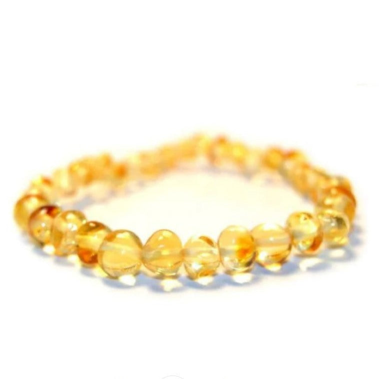 "Amber Teething Bracelets" - Polished Round