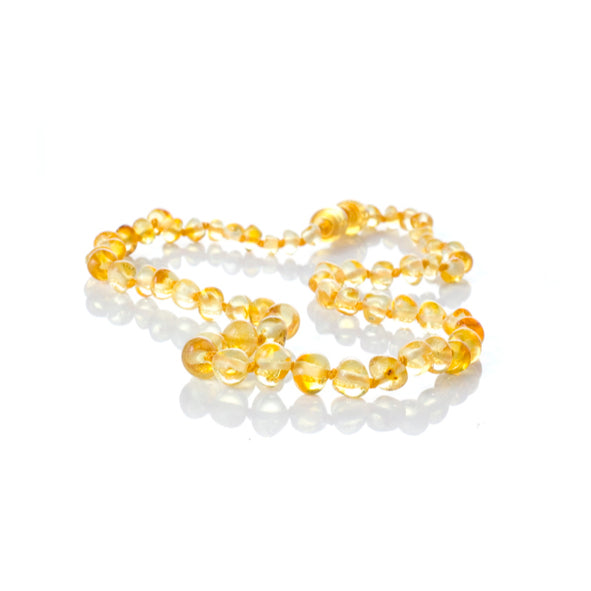 "Amber Teething Necklaces" - Polished Round