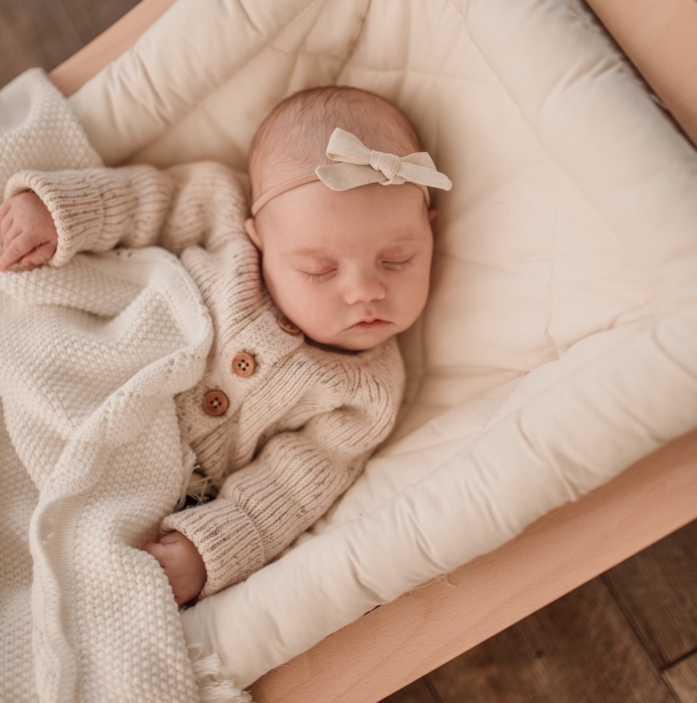 "Ziggy Lou" - Heirloom Knit Blanket - Milk