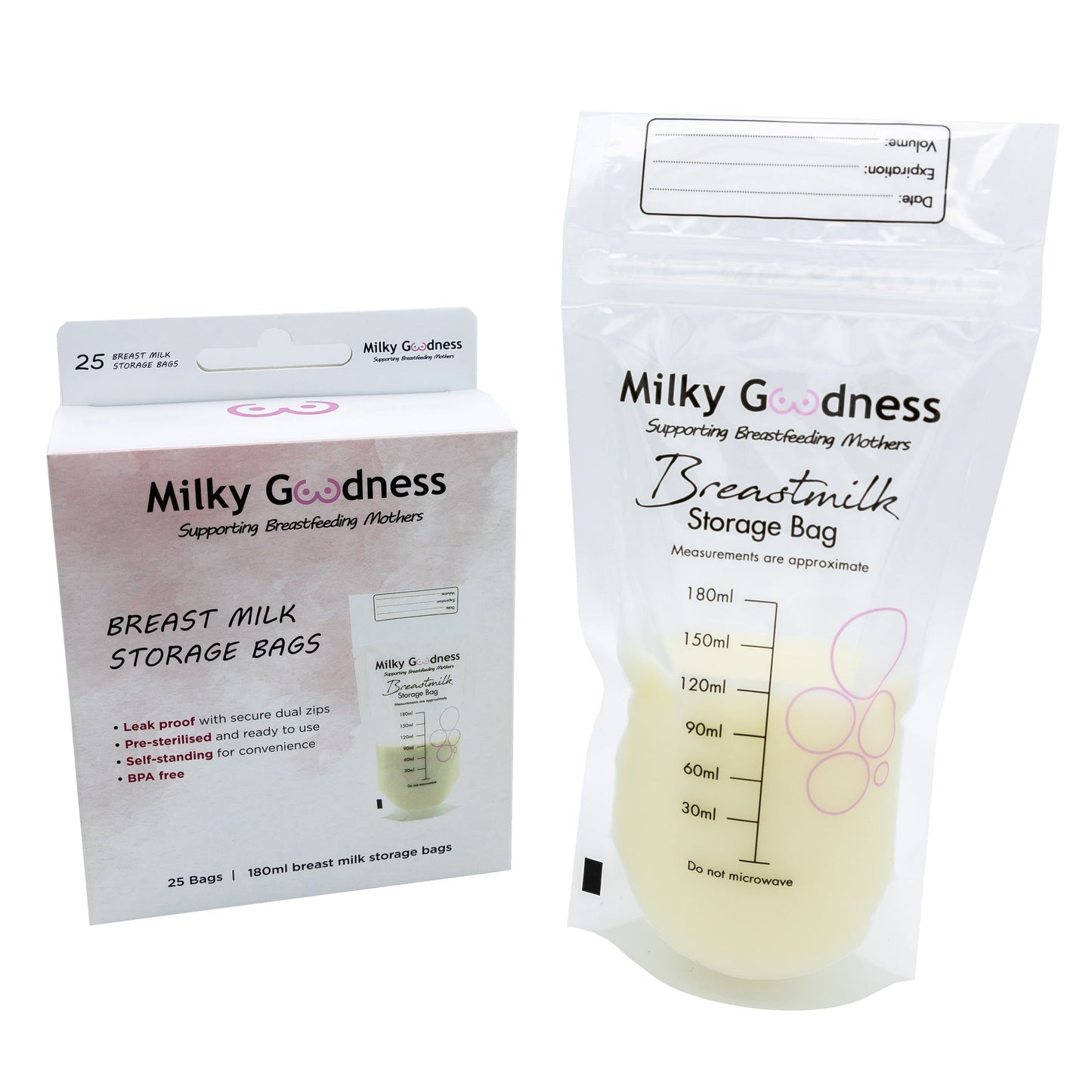 "Milky Goodness" -  Breast Milk Storage Bags