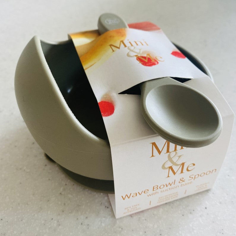 "Mini & Me" - Silicone Wave Bowl & Spoon Set