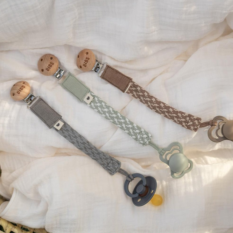 "BIBS" - Pacifier Braids - Dummy Clips