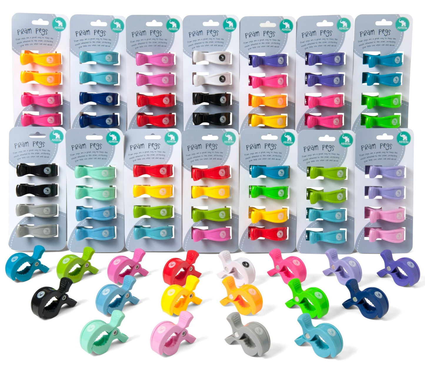 "All4Ella" - Pram Pegs - 2 Pack