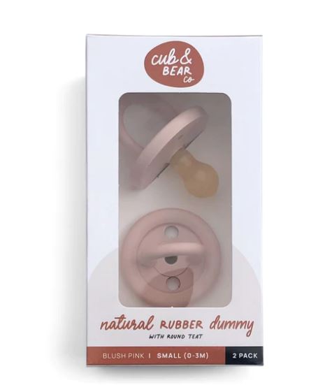 "Cub & Bear Co" - Natural Rubber Dummies - Blush