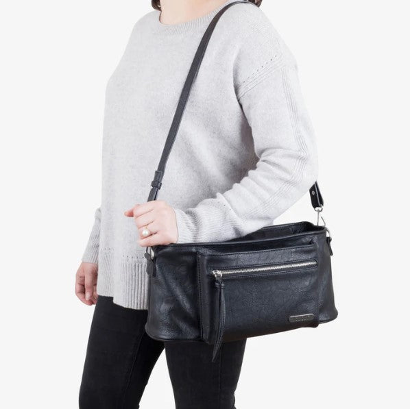 "VANCHI" - Pram Caddy Shoulder Strap - Black