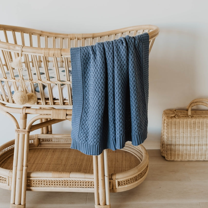 "Snuggle Hunny" - Diamond Knit Baby Blanket