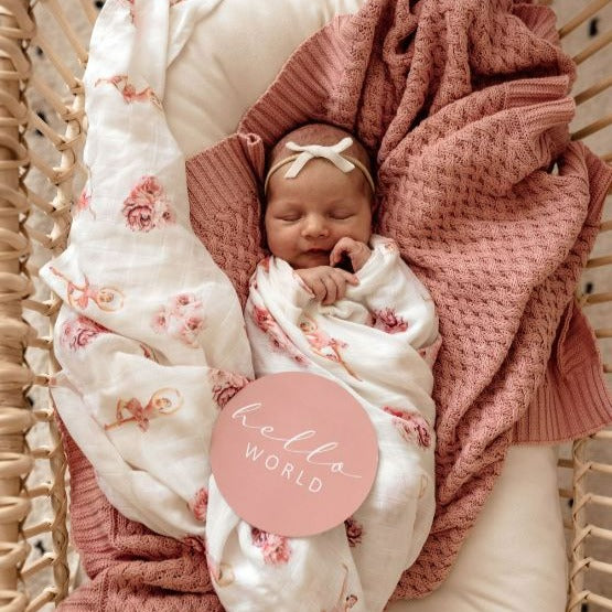 "Snuggle Hunny" - Diamond Knit Baby Blanket