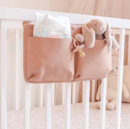 "3 Little Crowns" - Vegan Leather Cot Organisers