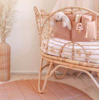 "3 Little Crowns" - Vegan Leather Cot Organisers