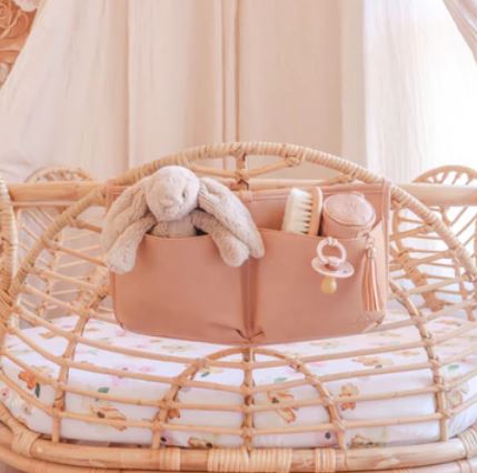 "3 Little Crowns" - Vegan Leather Cot Organisers