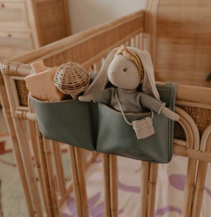 "3 Little Crowns" - Vegan Leather Cot Organisers