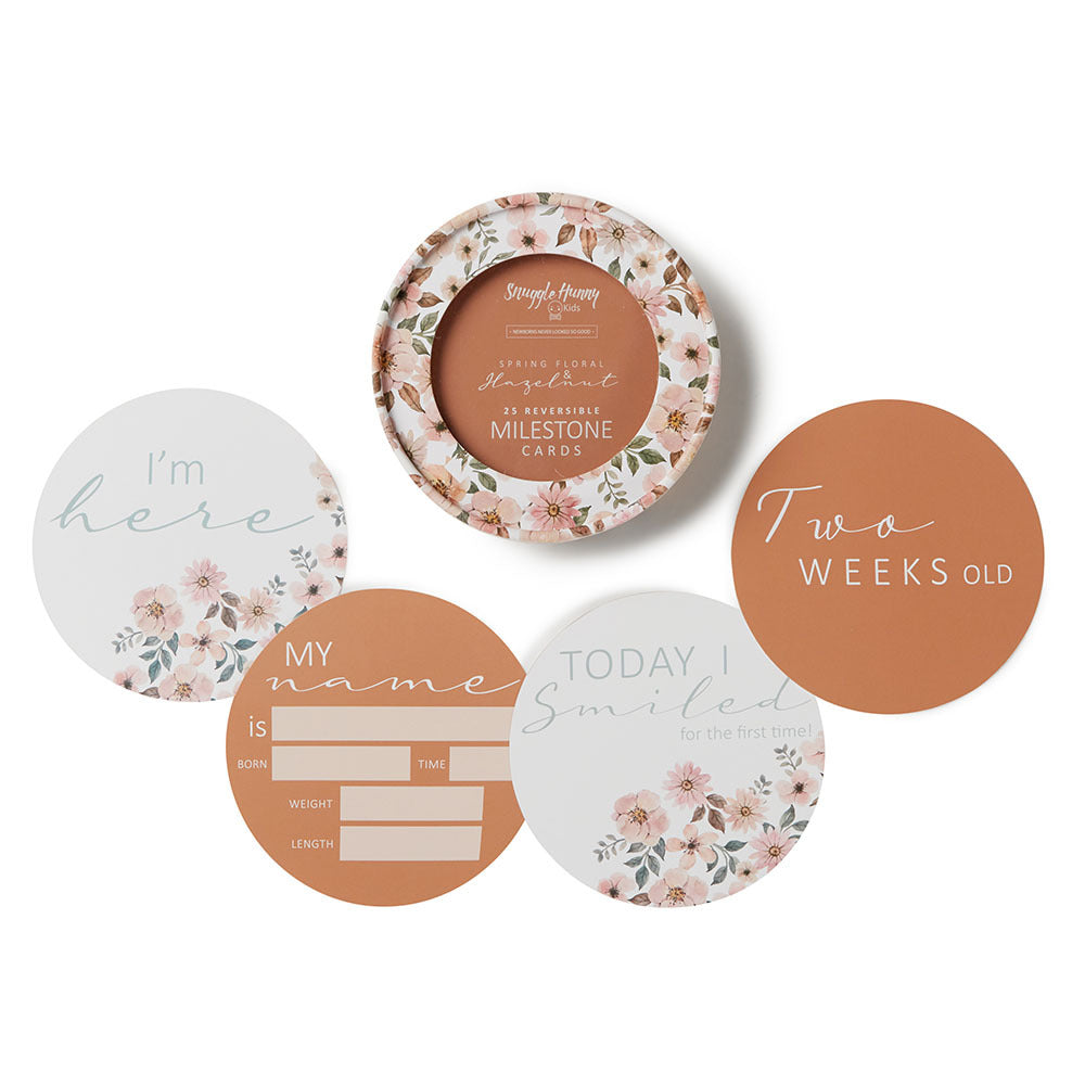 "Snuggle Hunny" - Reversible Milestone Cards