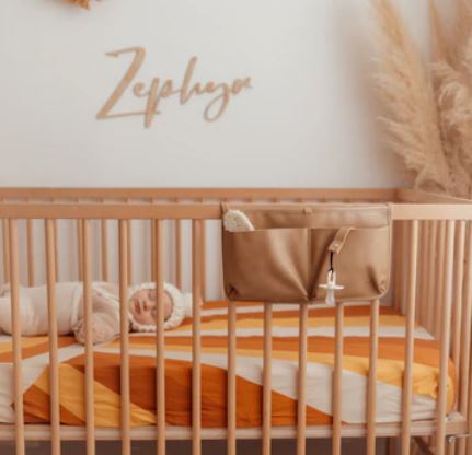 "3 Little Crowns" - Vegan Leather Cot Organisers