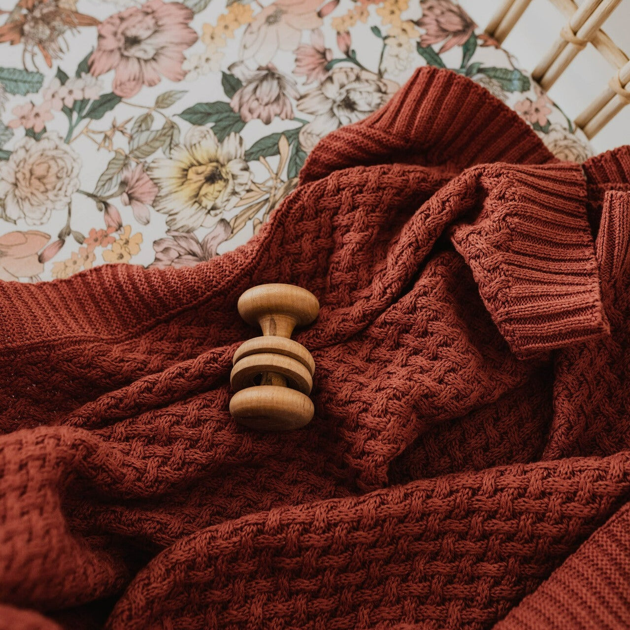 "Snuggle Hunny" - Diamond Knit Baby Blanket