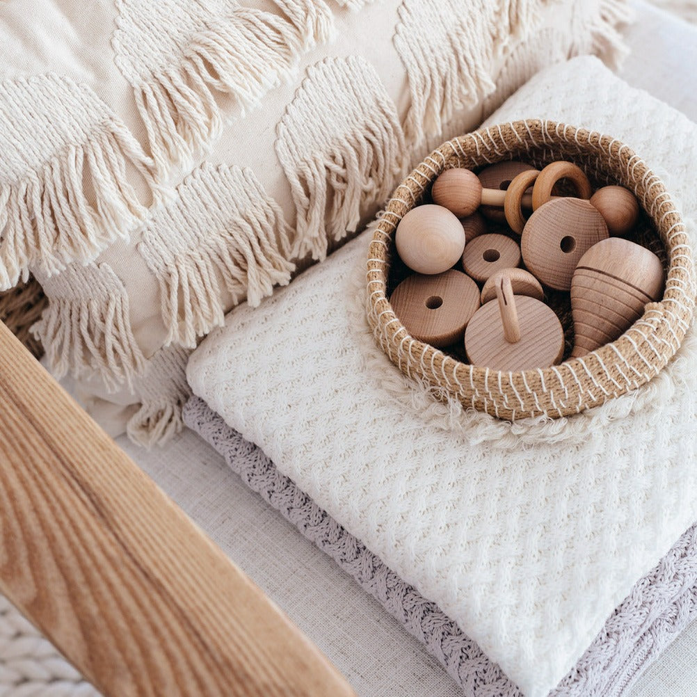 "Snuggle Hunny" - Diamond Knit Baby Blanket
