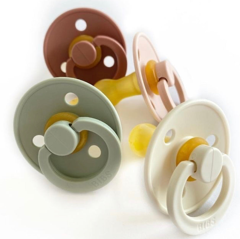 "BIBS" - Colour (Round) Range Pacifiers - Size 2