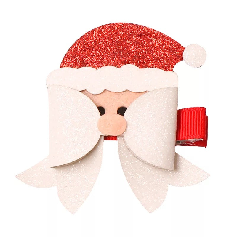 "Christmas" - Hairclips - Santa/Reindeer