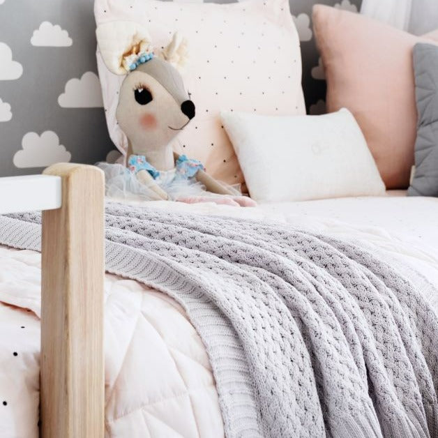 "Snuggle Hunny" - Diamond Knit Baby Blanket