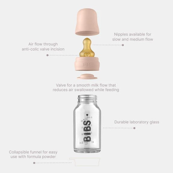 "BIBS" - Glass Bottles Sets - 225ml