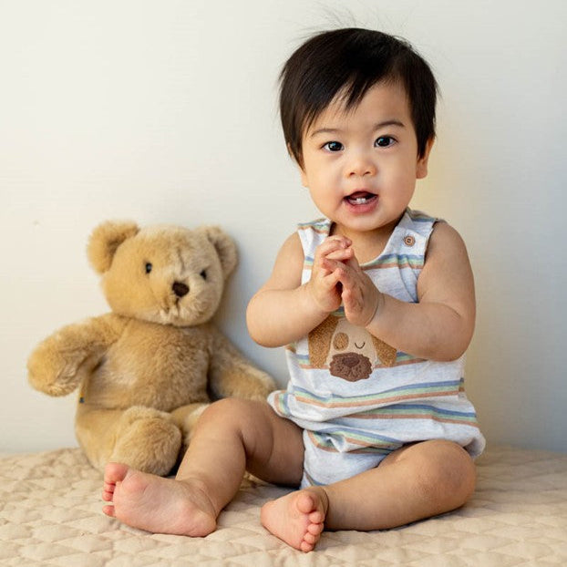 "Fox & Finch" - Wildlings Stripe Dog Bodysuit
