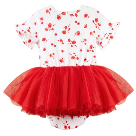 "Christmas” - Designer Kidz - Alyssa Floral Tutu Romper