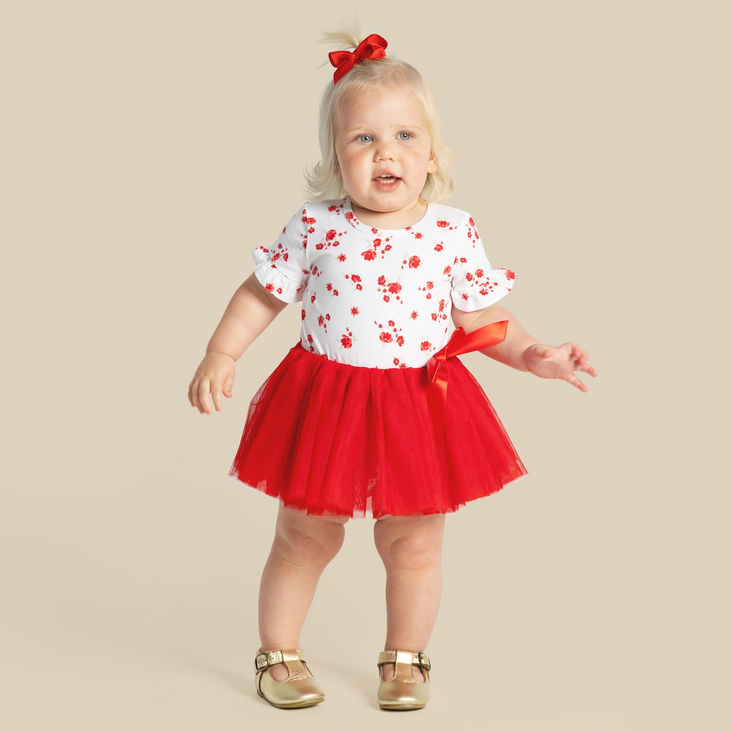 "Christmas” - Designer Kidz - Alyssa Floral Tutu Romper