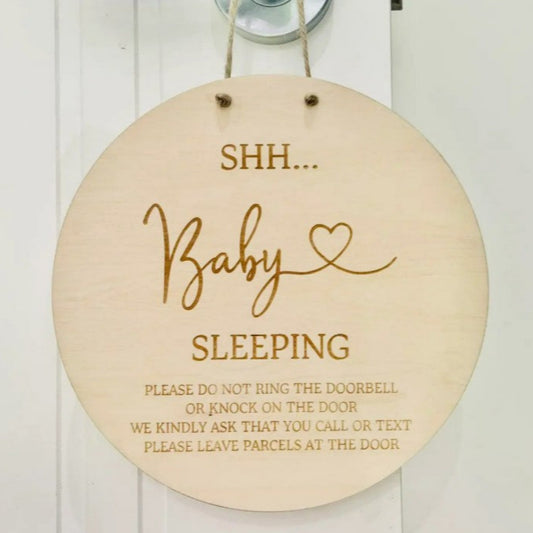 "Timber Tinkers" - Baby Sleeping Hanging Sign