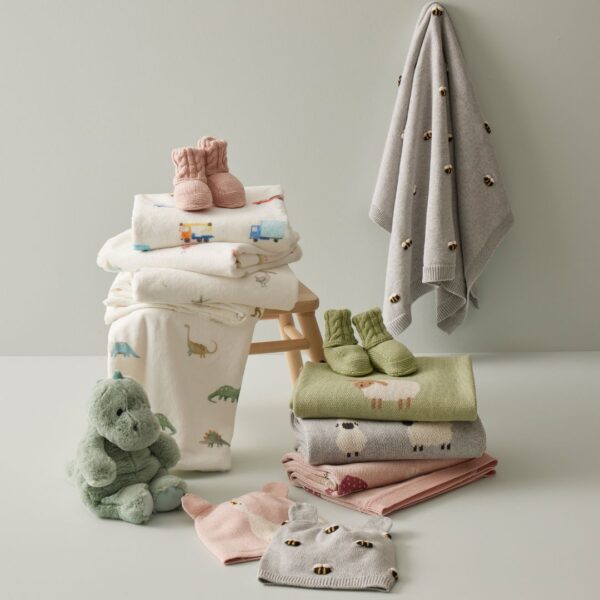 "Jiggle & Giggle" -  Barnyard Buddies Baby Blanket