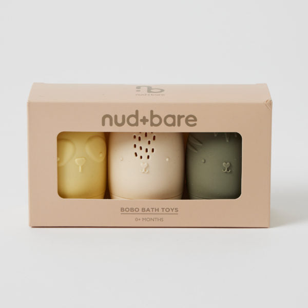 "Nud & Bare" - Bobo Bath Toys - Set of 3