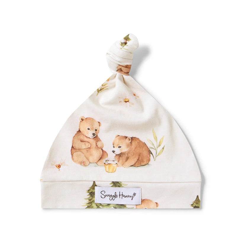 "Snuggle Hunny" - Knotted Baby Beanie