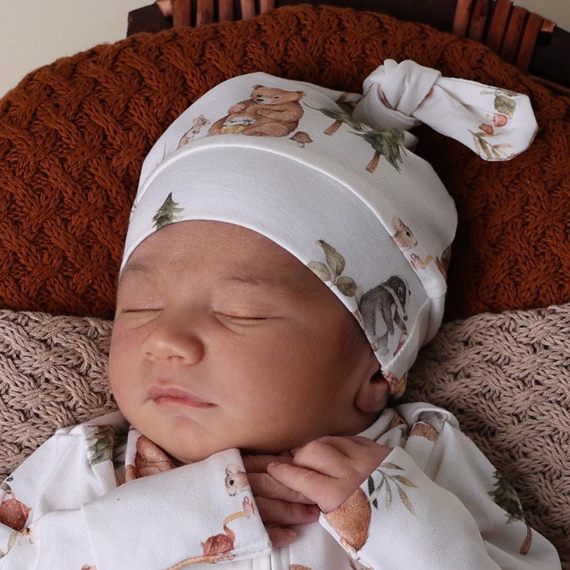 "Snuggle Hunny" - Knotted Baby Beanie