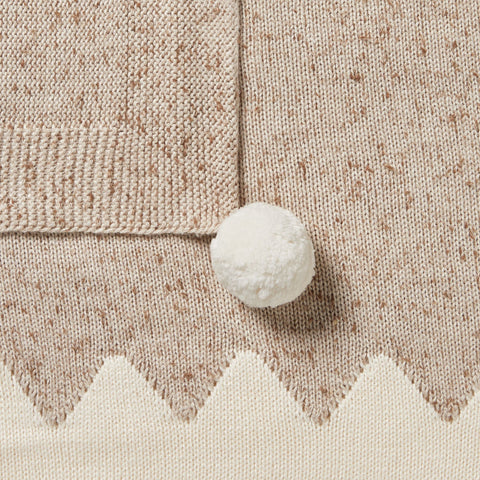 "Wilson & Frenchy" - Knitted Jacquard Blanket - Almond Fleck
