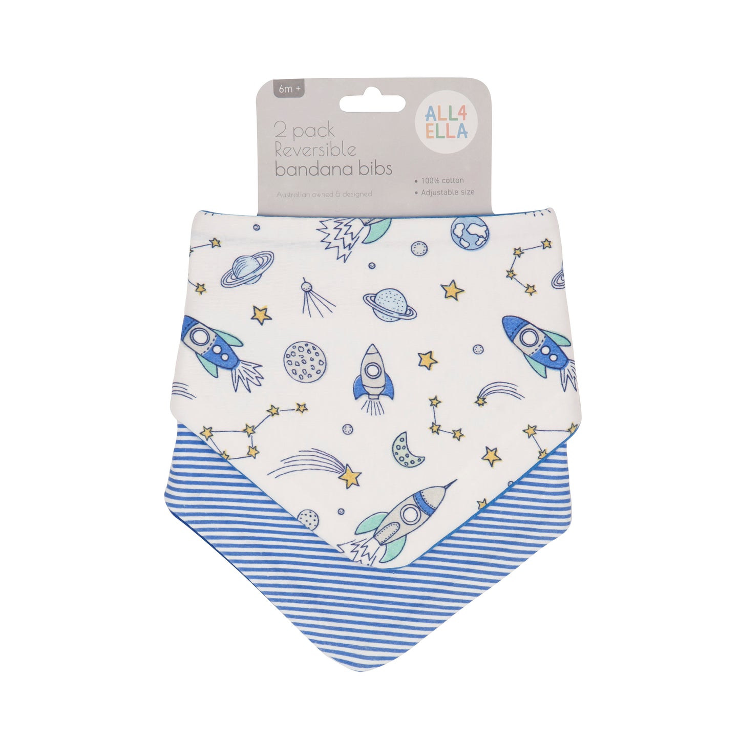 "All4Ella" - Reversible Bandana Bibs