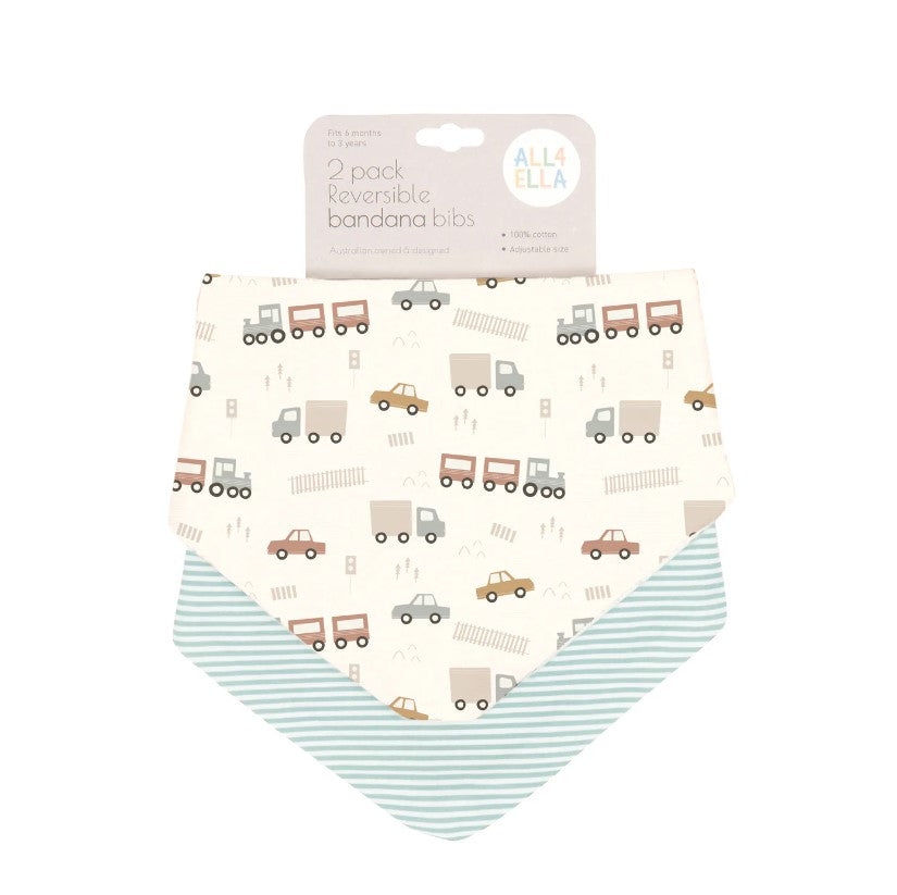 "All4Ella" - Reversible Bandana Bibs