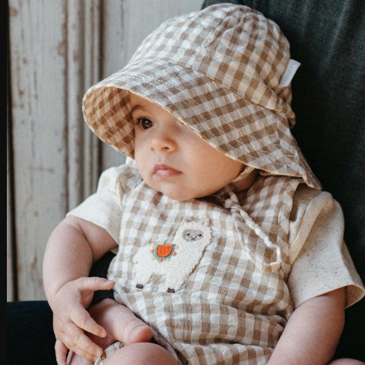 "Purebaby" - Burrito Gingham Sunhat